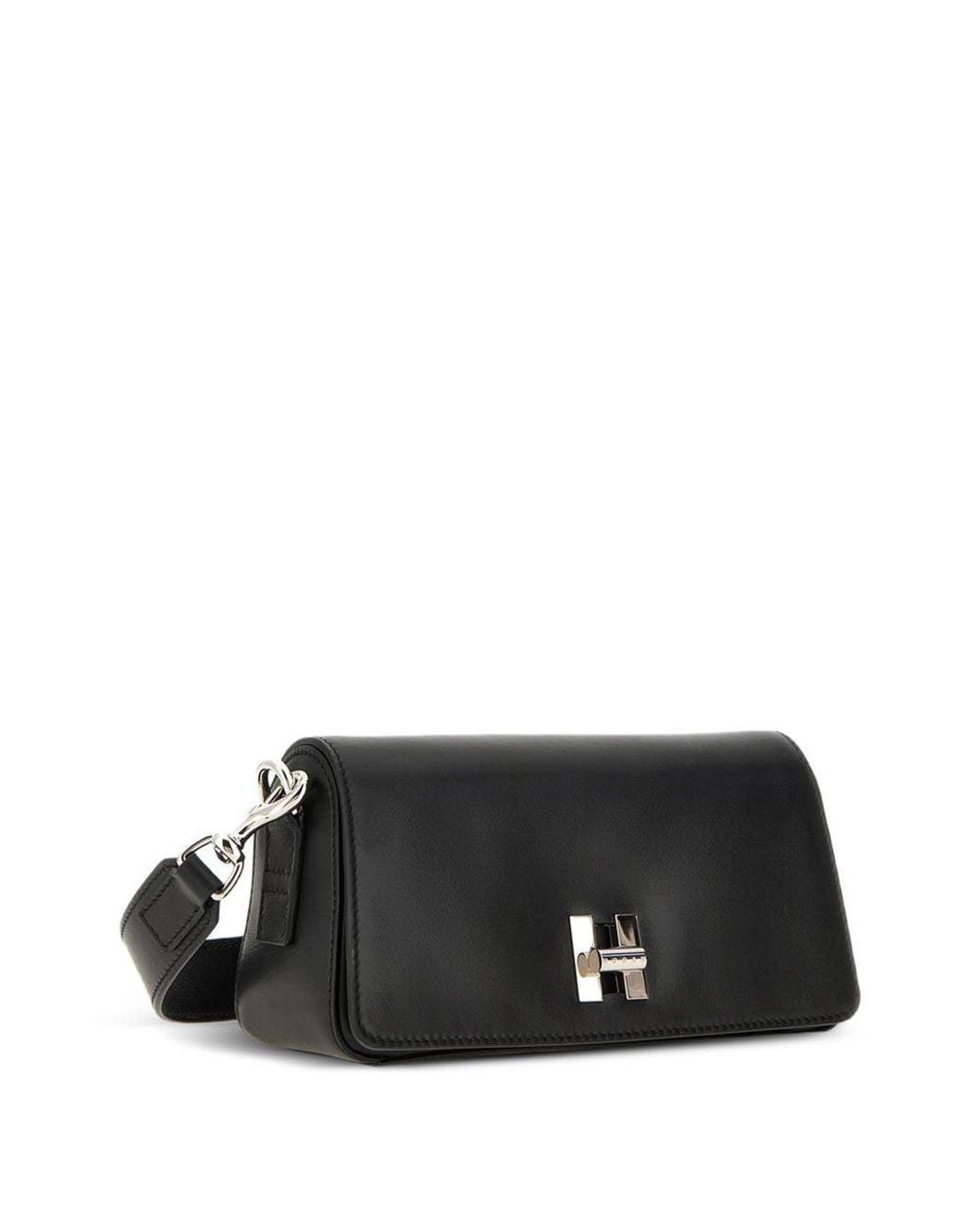 Hogan Black Leather Crossbody Bag