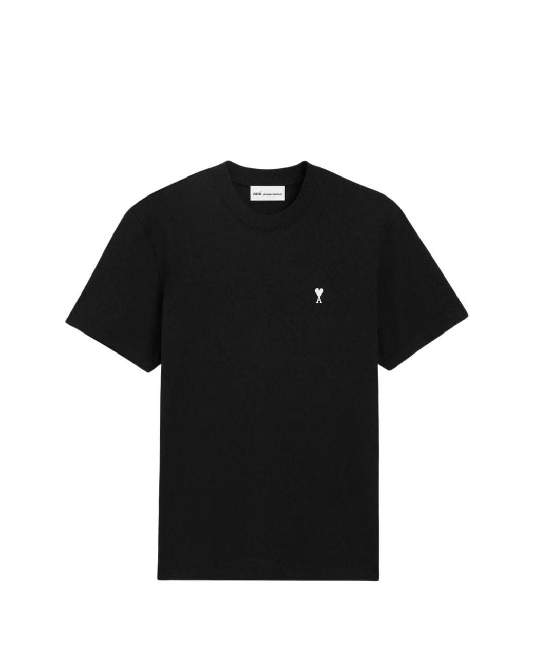 AMI Black Ami De Coeur Cotton T Shirt