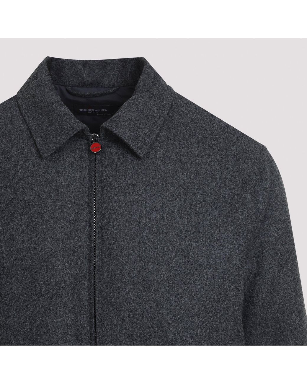 Kiton Blue Dark Bomber Jacket for men