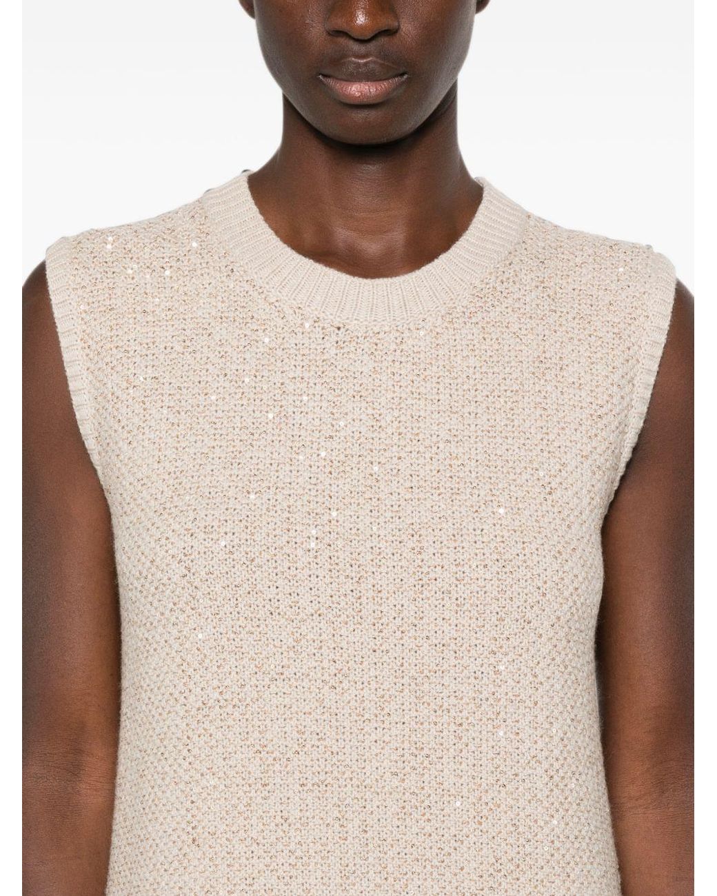 Fabiana Filippi Natural Wool Blend Short Dress