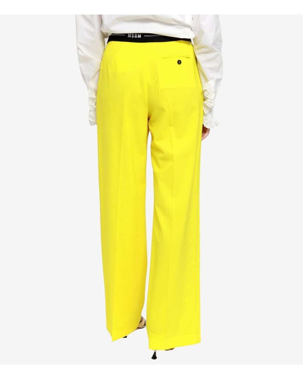 MSGM Yellow Trousers