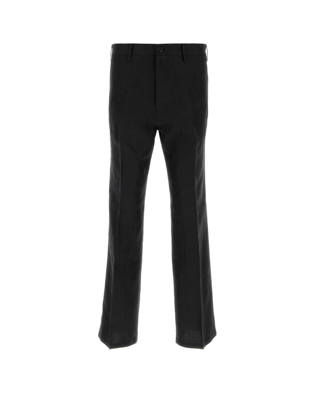 Prada Black Flat Front Pants for men