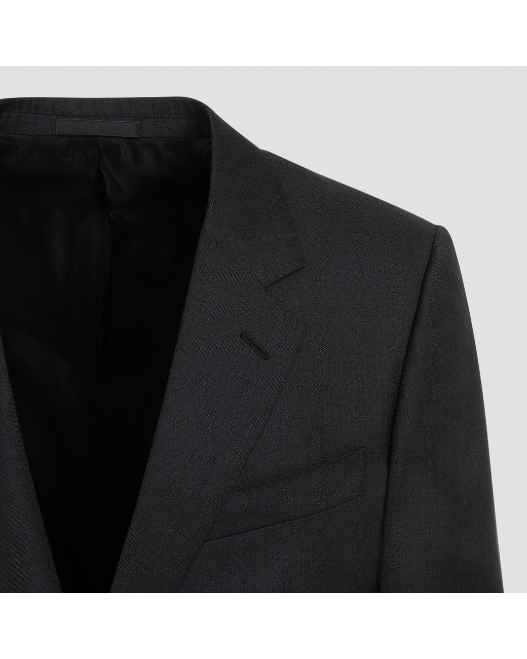 Lanvin Single Breasted Tailored Jacket in het Black voor heren