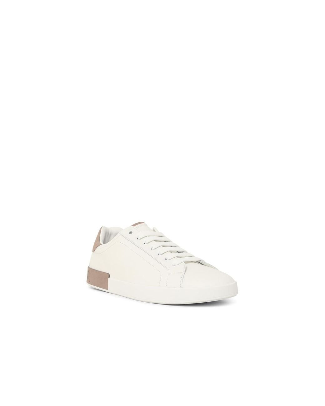 Dolce & Gabbana White Dolce & Gabbana 'Portofino' Leather Sneakers