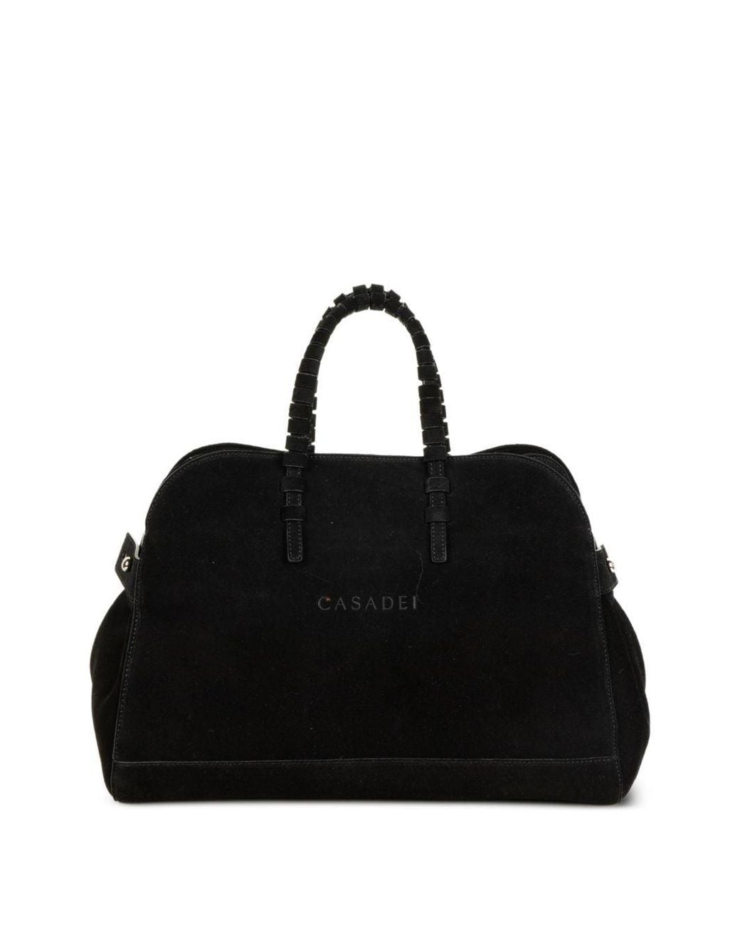 Casadei Black Park Avenue Leather Tote Bag