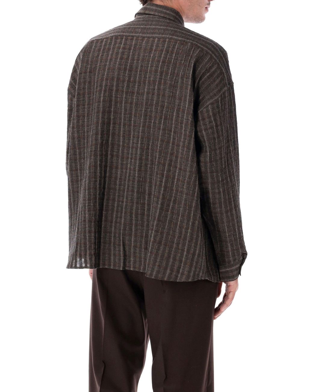 sunflower Gray Plaid Button-Up Shirt for men