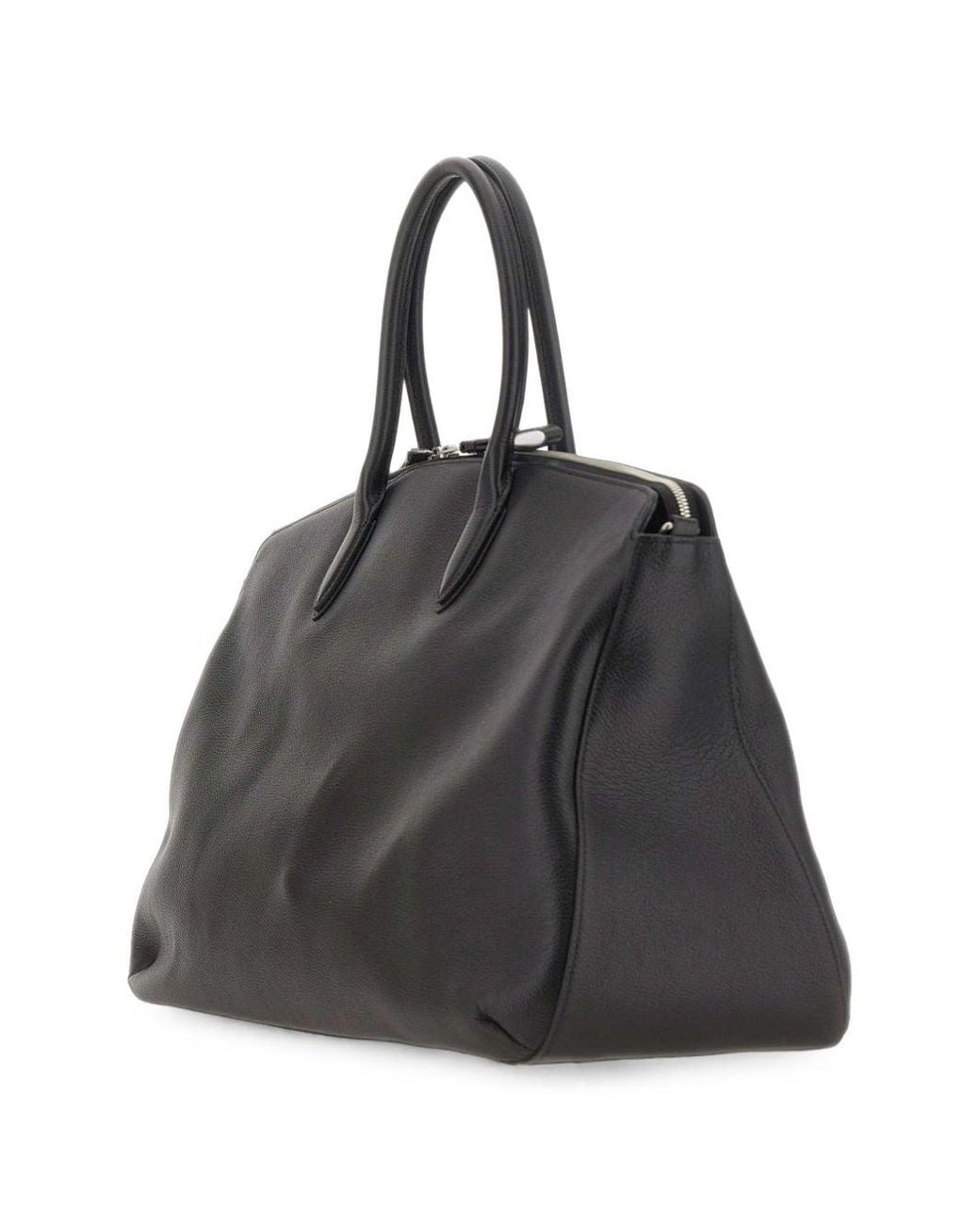Borsalino Black Leather Tote Bag