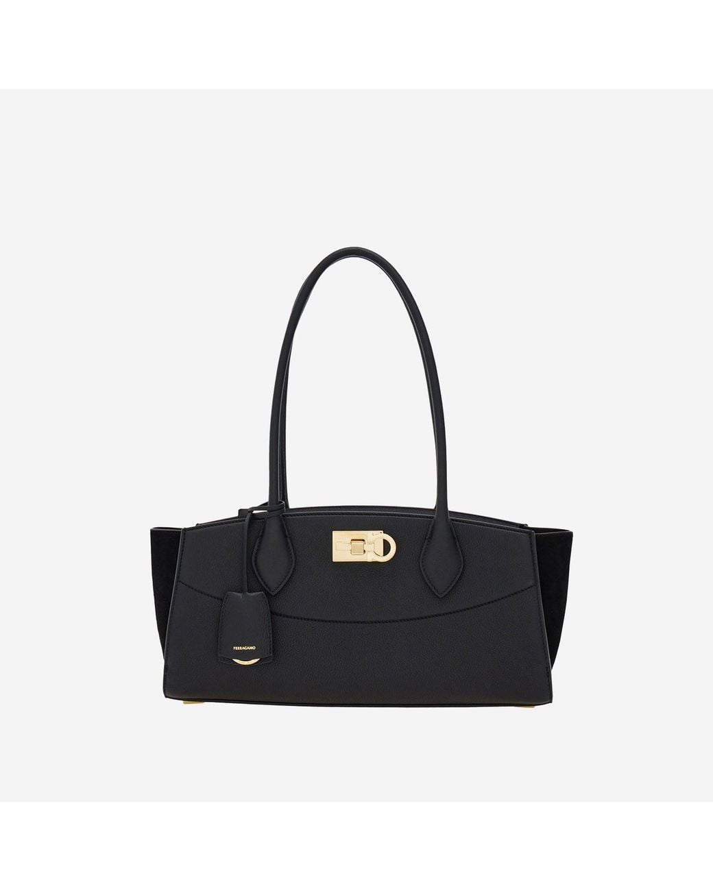 Ferragamo Black Soft Bag East West Student Bag