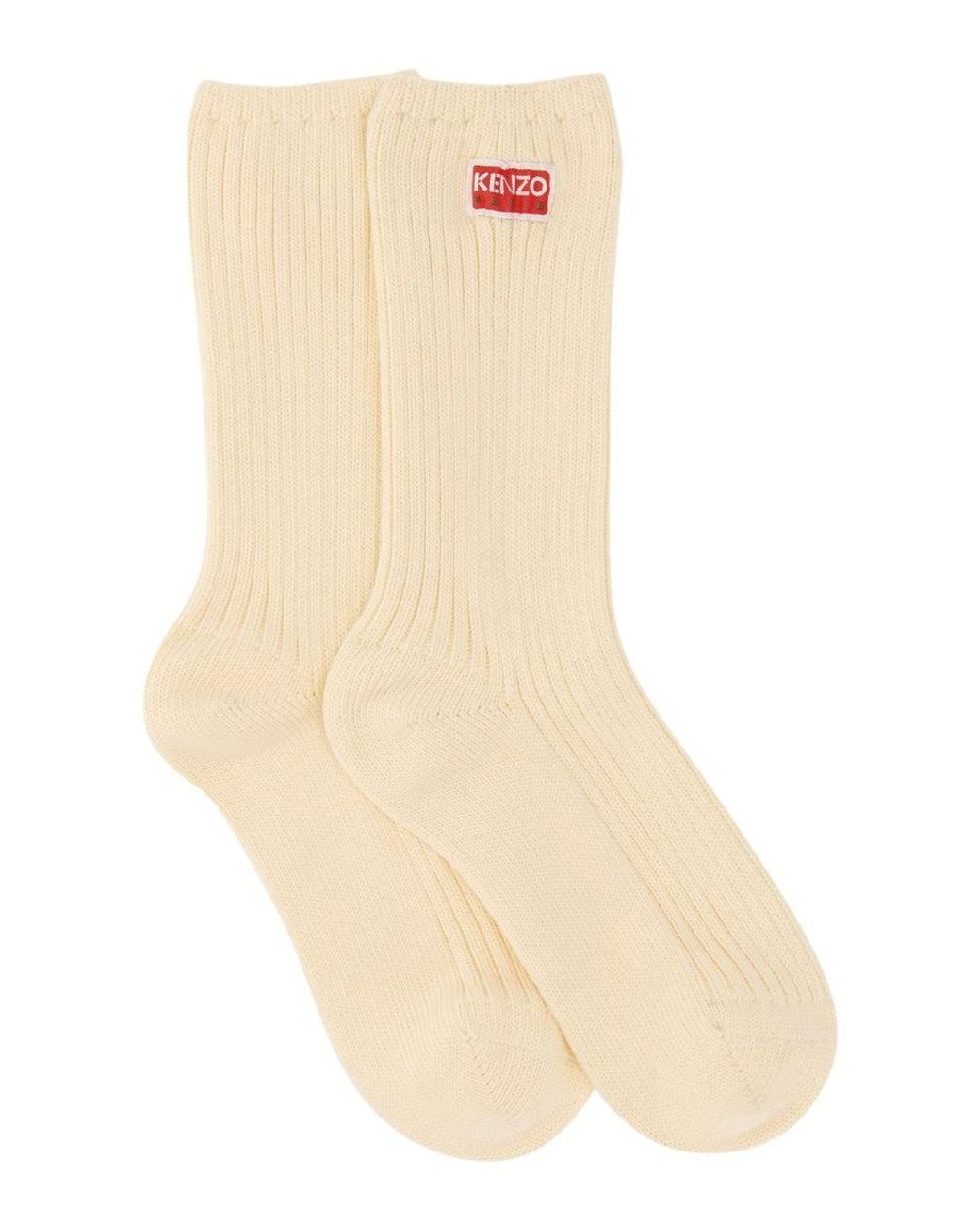 KENZO Natural Sock With Logo for men