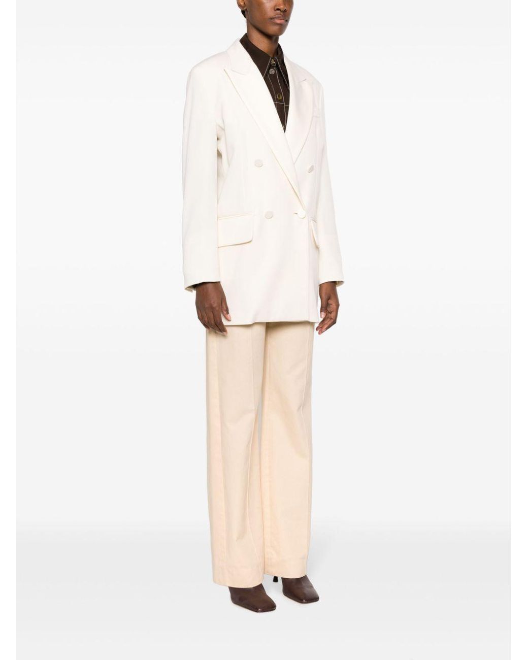 Max Mara White Wool Blazer Jacket