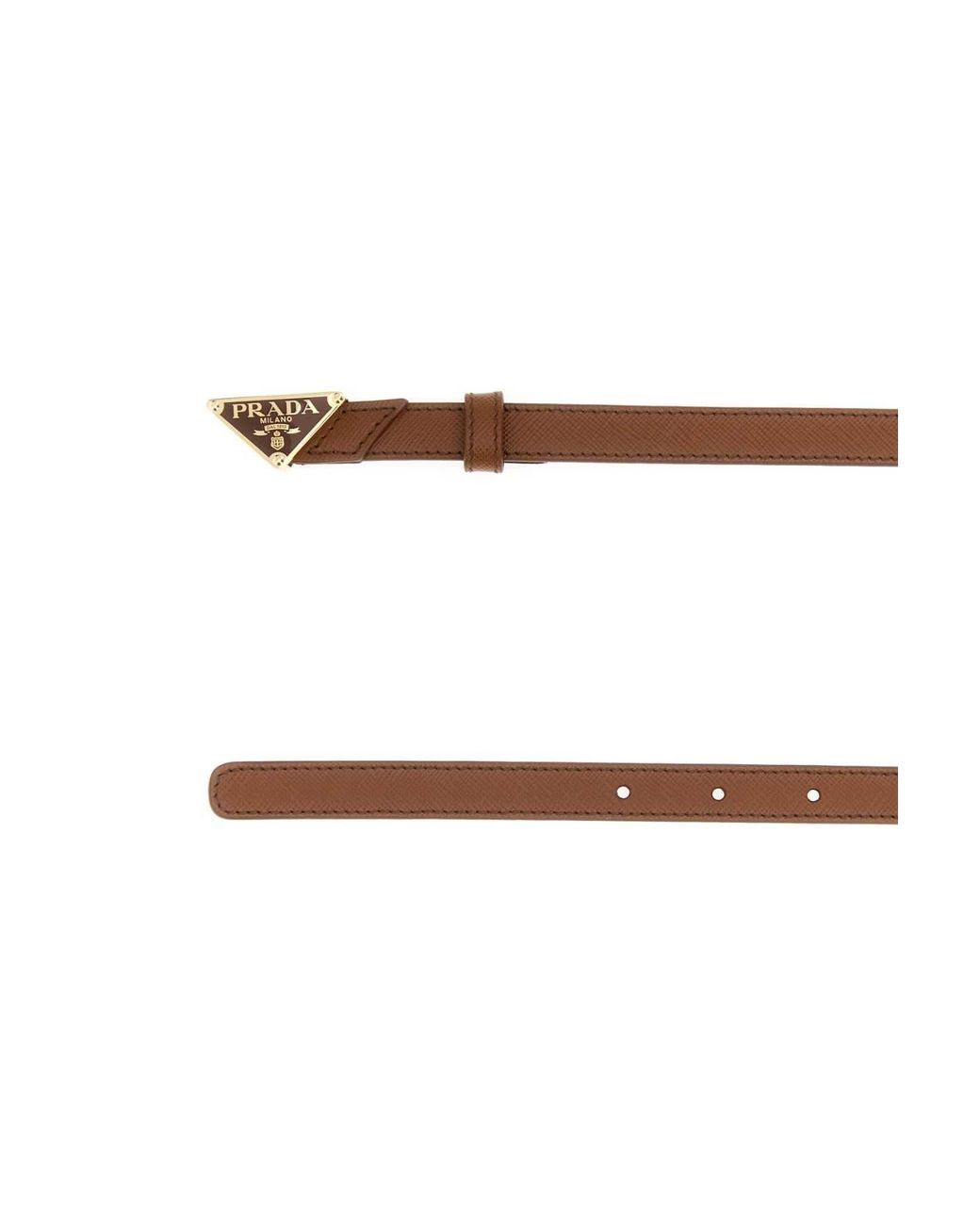 Prada Brown Camel Leather Belt
