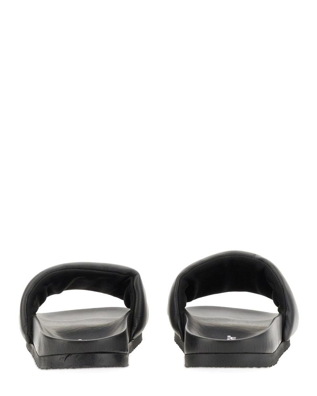 Ambush Black Leather Slippers for men