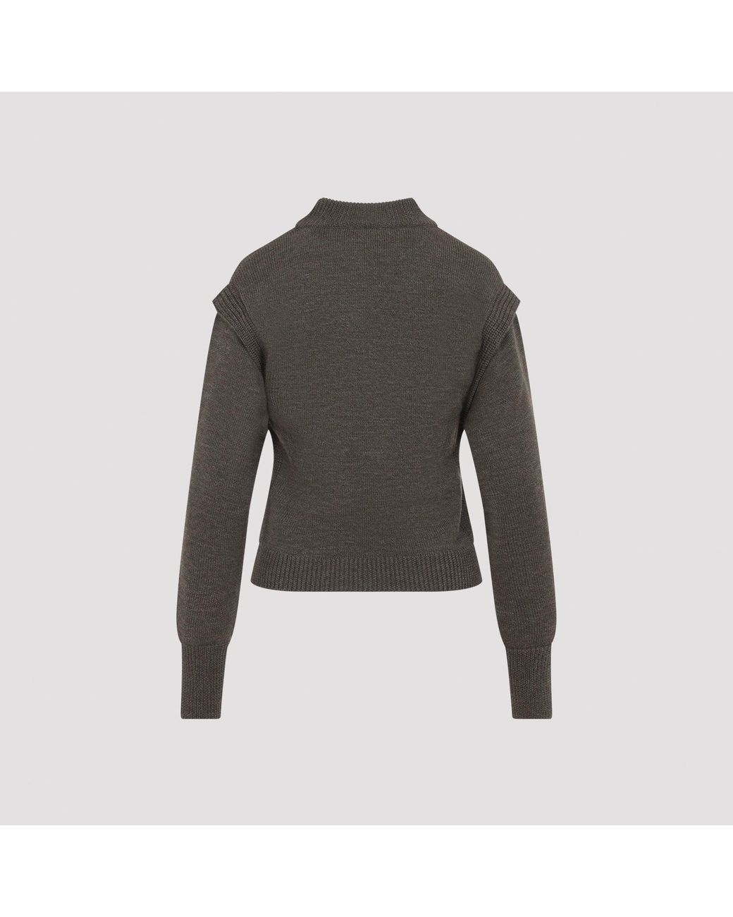 Alberta Ferretti Gray Wool Sweater
