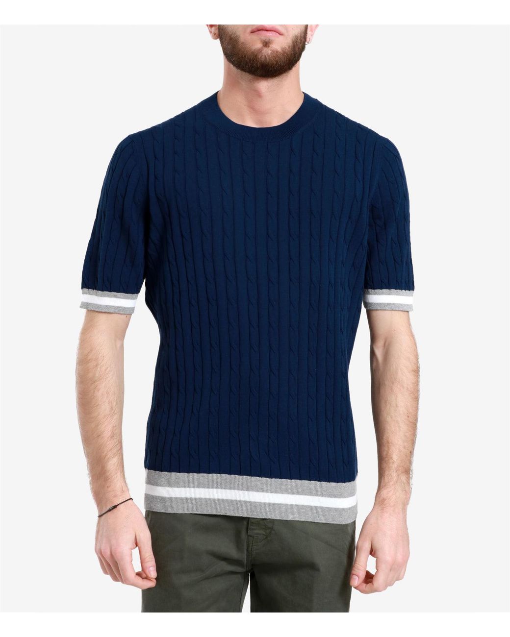 Gran Sasso Blue Sweaters for men