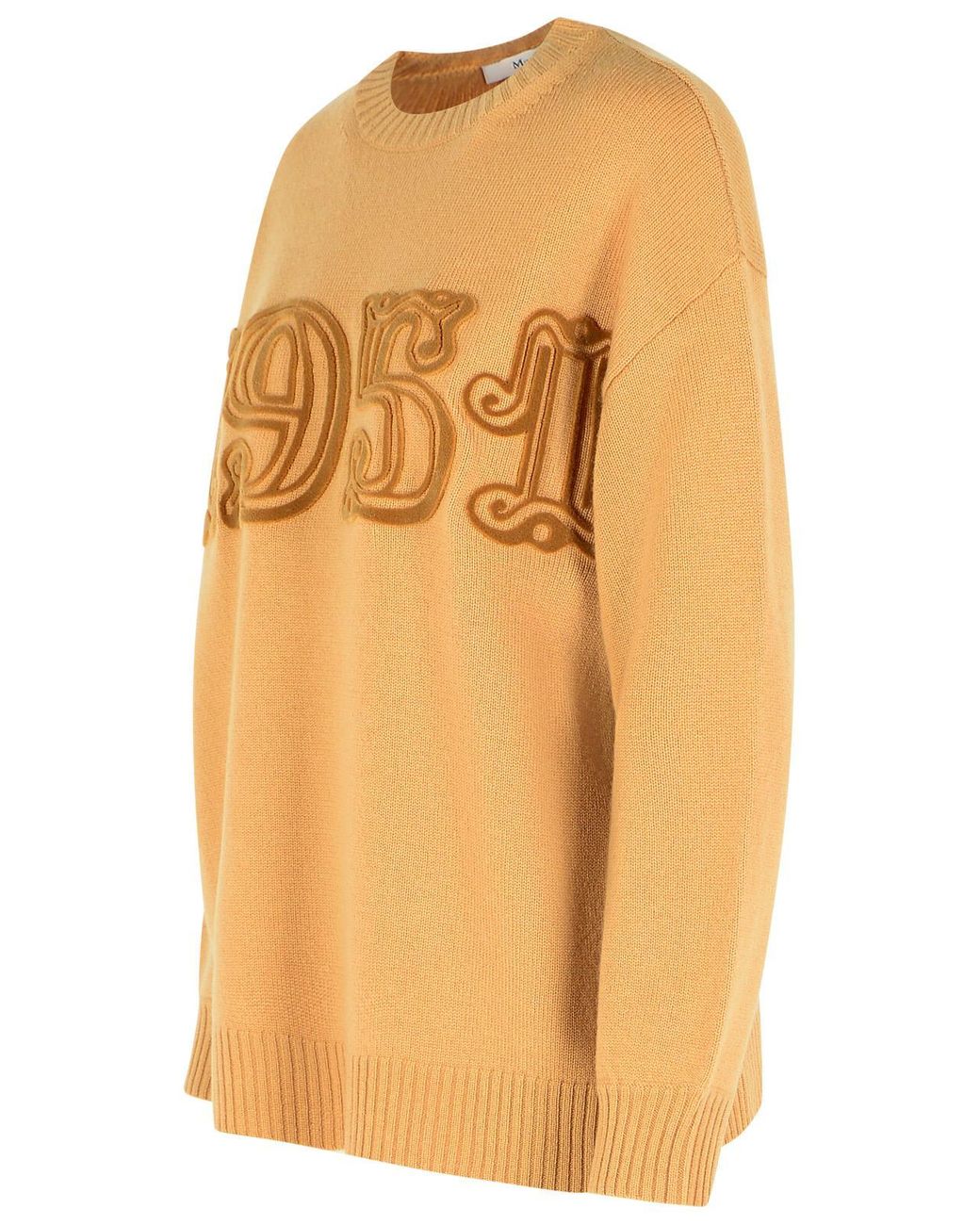 Max Mara Orange Camel Wool And Cashmere Sweater
