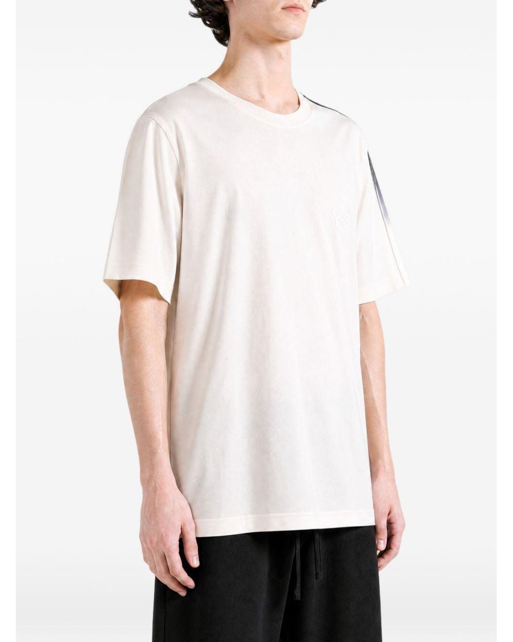 Y-3 White Logo Cotton T Shirt