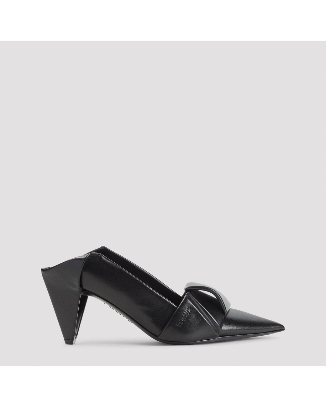 Loewe Black Origami Flap Back Pumps