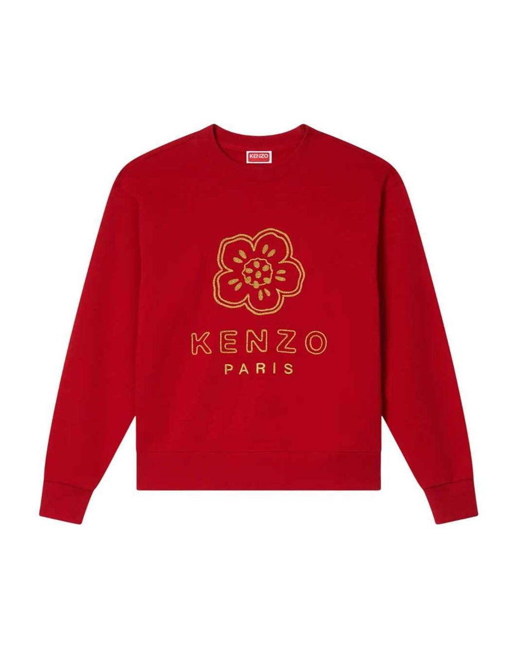KENZO Besticktes Baumwoll-Sweatshirt mit "Boke Flower". in Red für Herren