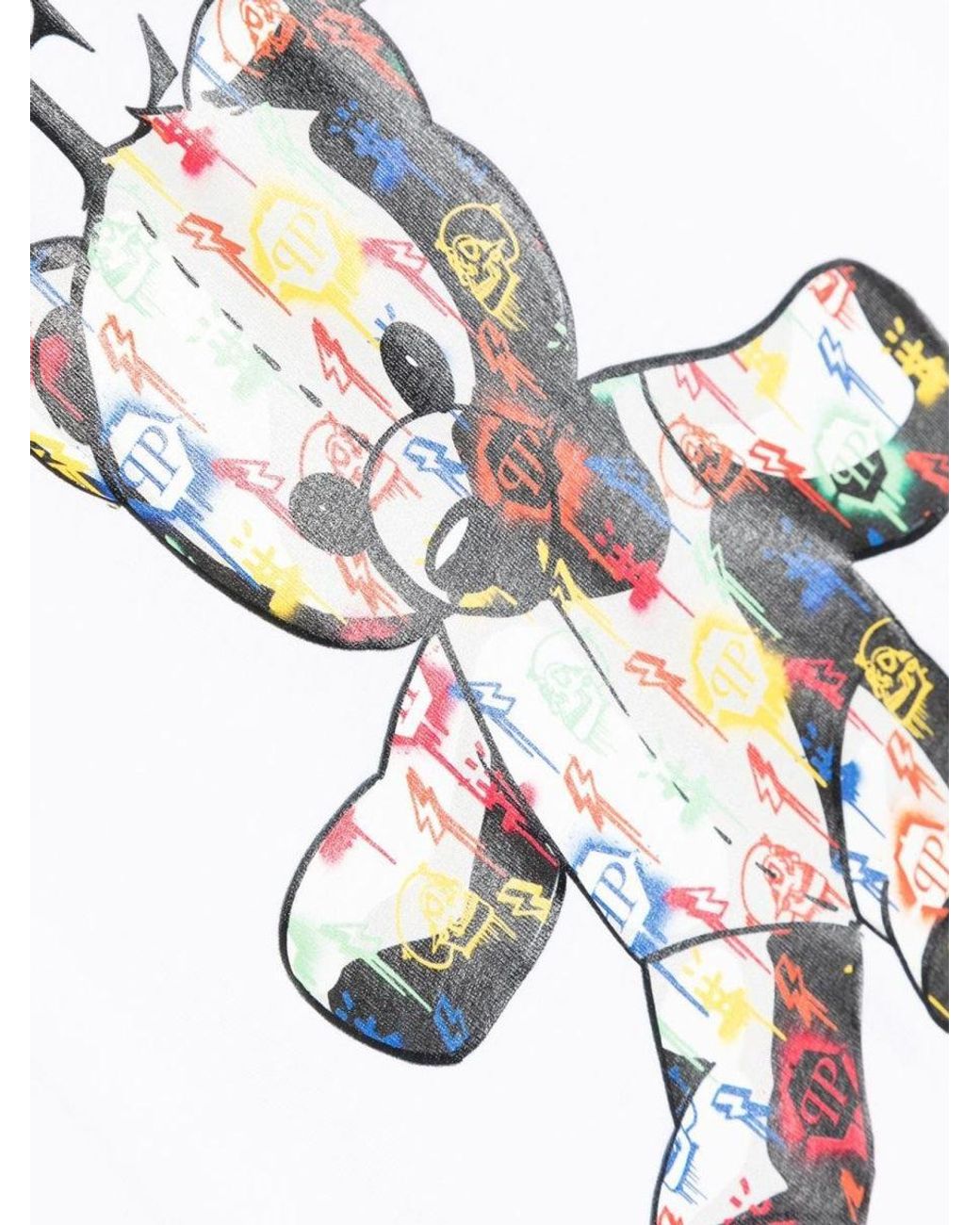 Philipp Plein White Maxi T-Shirt Bear
