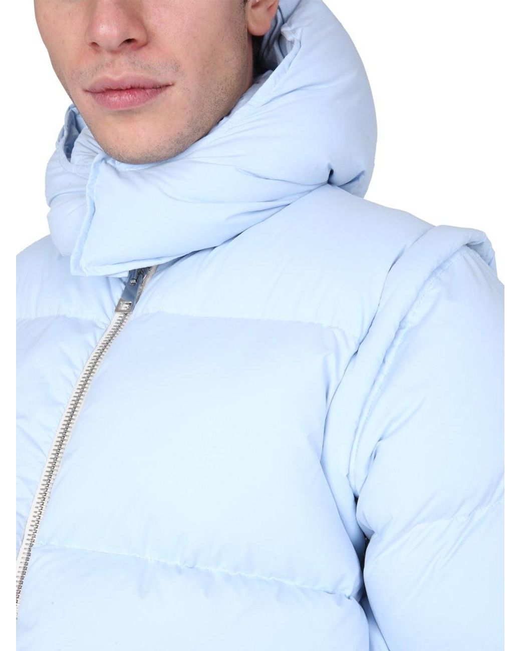 SUNNEI X ELEONORA BONUCCI Blue Puffy Nylon Blend Down Jacket
