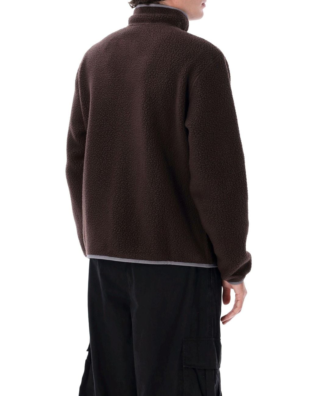 Patagonia Black Retro Pile Double-Sided Recycled Fleece Full-Zip Jacket for men