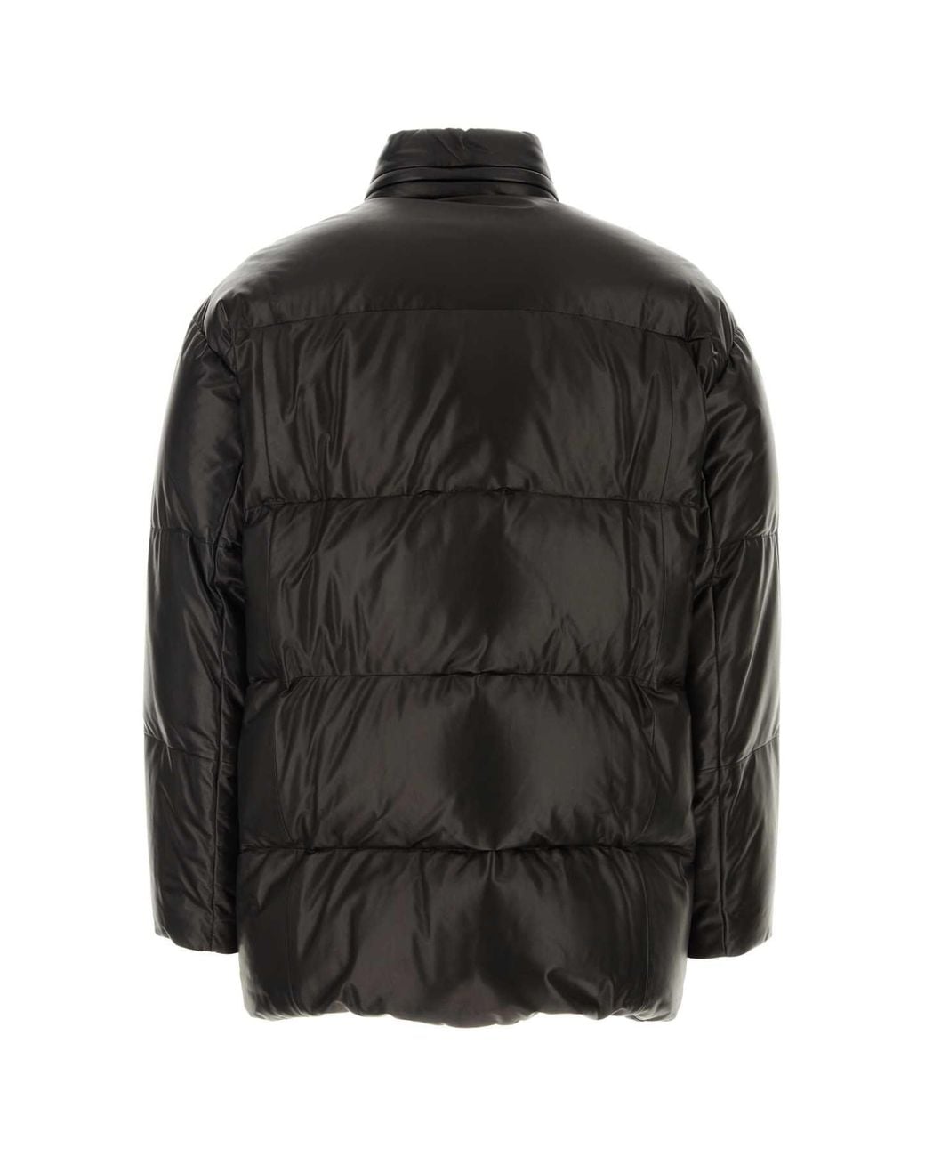 Prada Black Nappa Leather Down Jacket for men