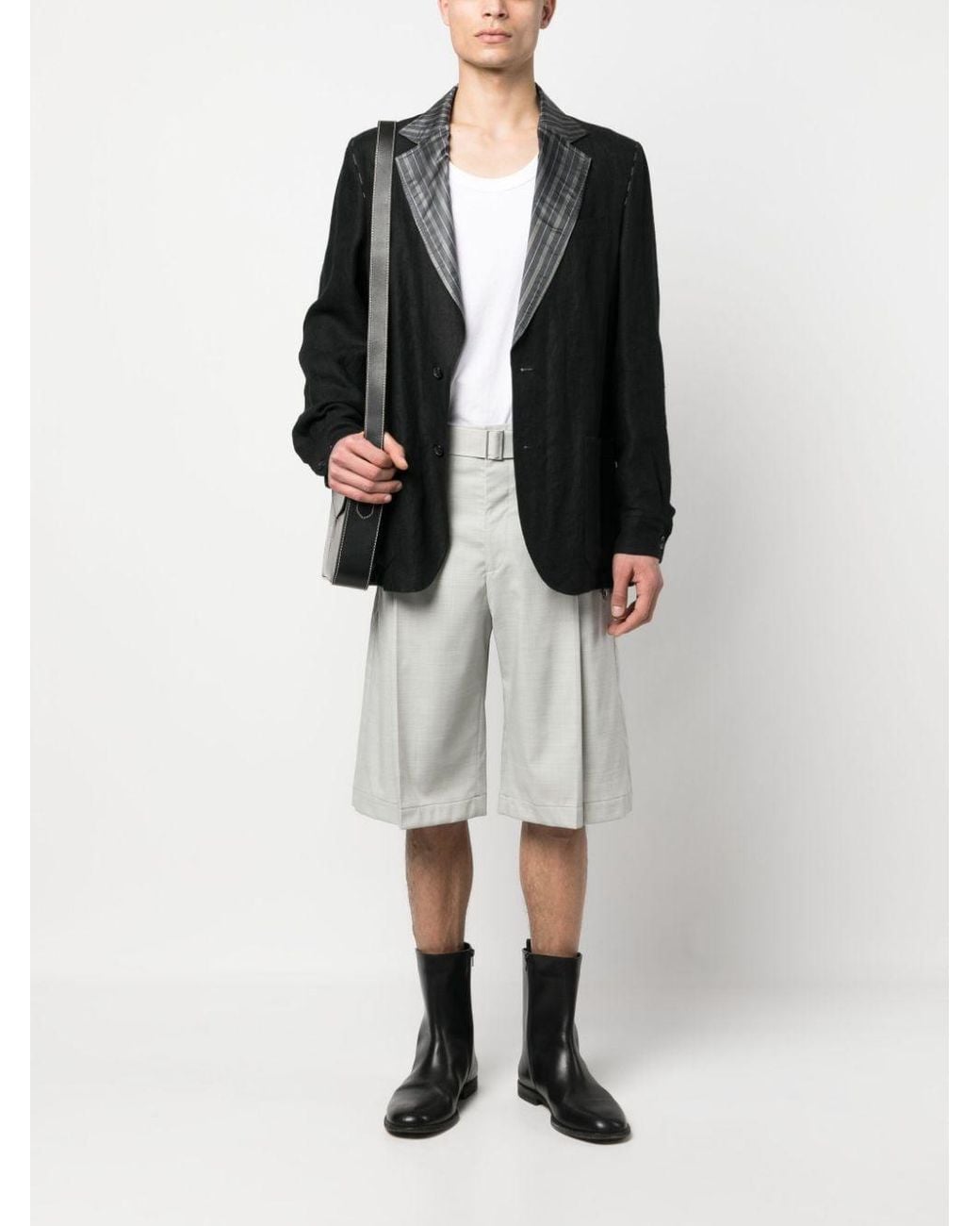 Etudes Studio Geplooide Shorts in het White voor heren