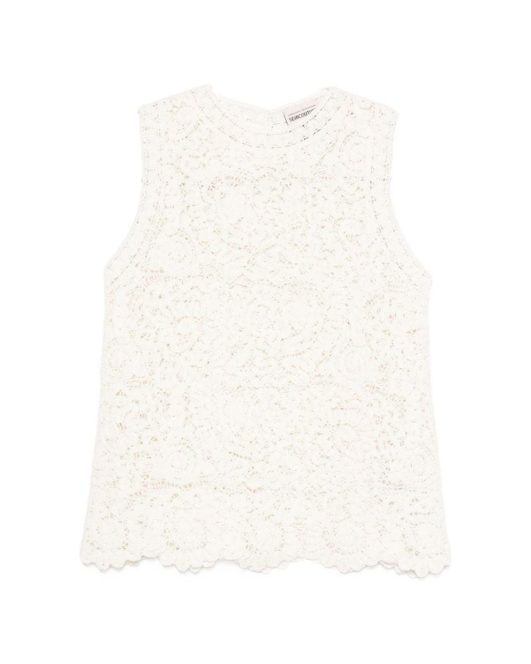 Semicouture White Kristia Vest