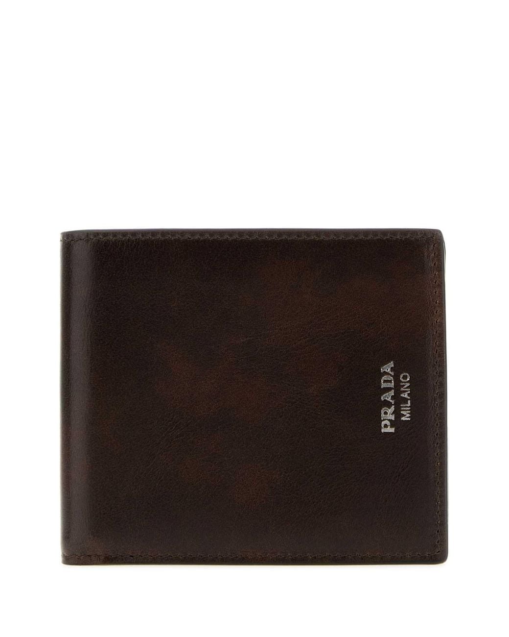 Prada Black Chocolate Leather Wallet for men