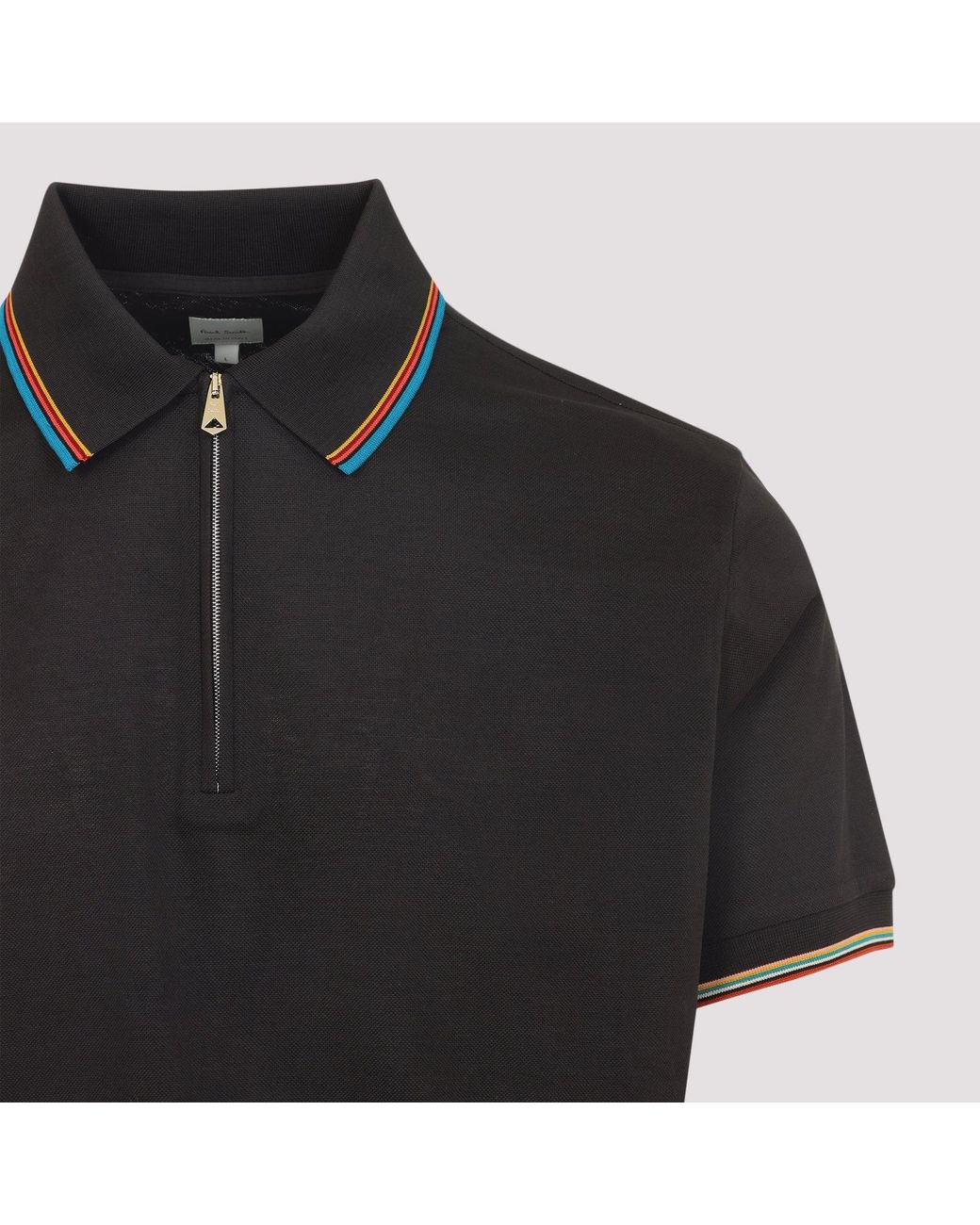 Paul Smith Black Str Detail Polo Shirt