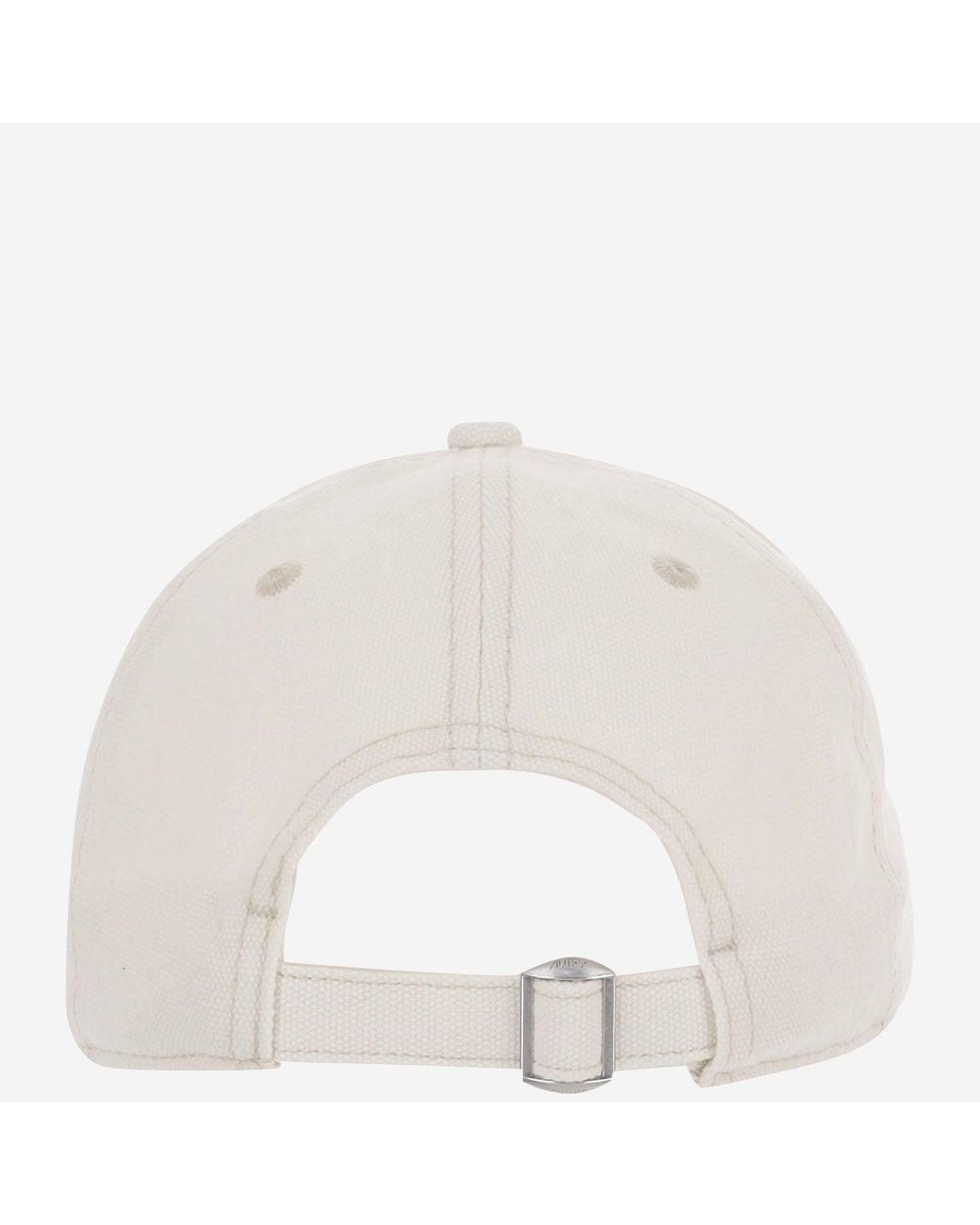 Autry White Cotton Baseball Cap With Logo