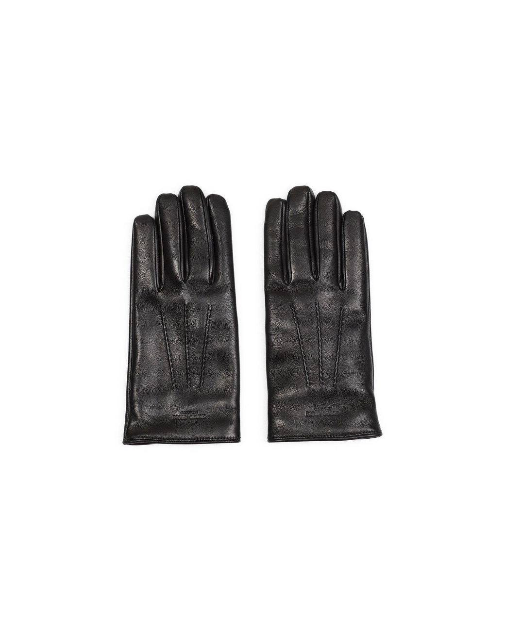 Giorgio Armani Black Lamb Leather Gloves for men