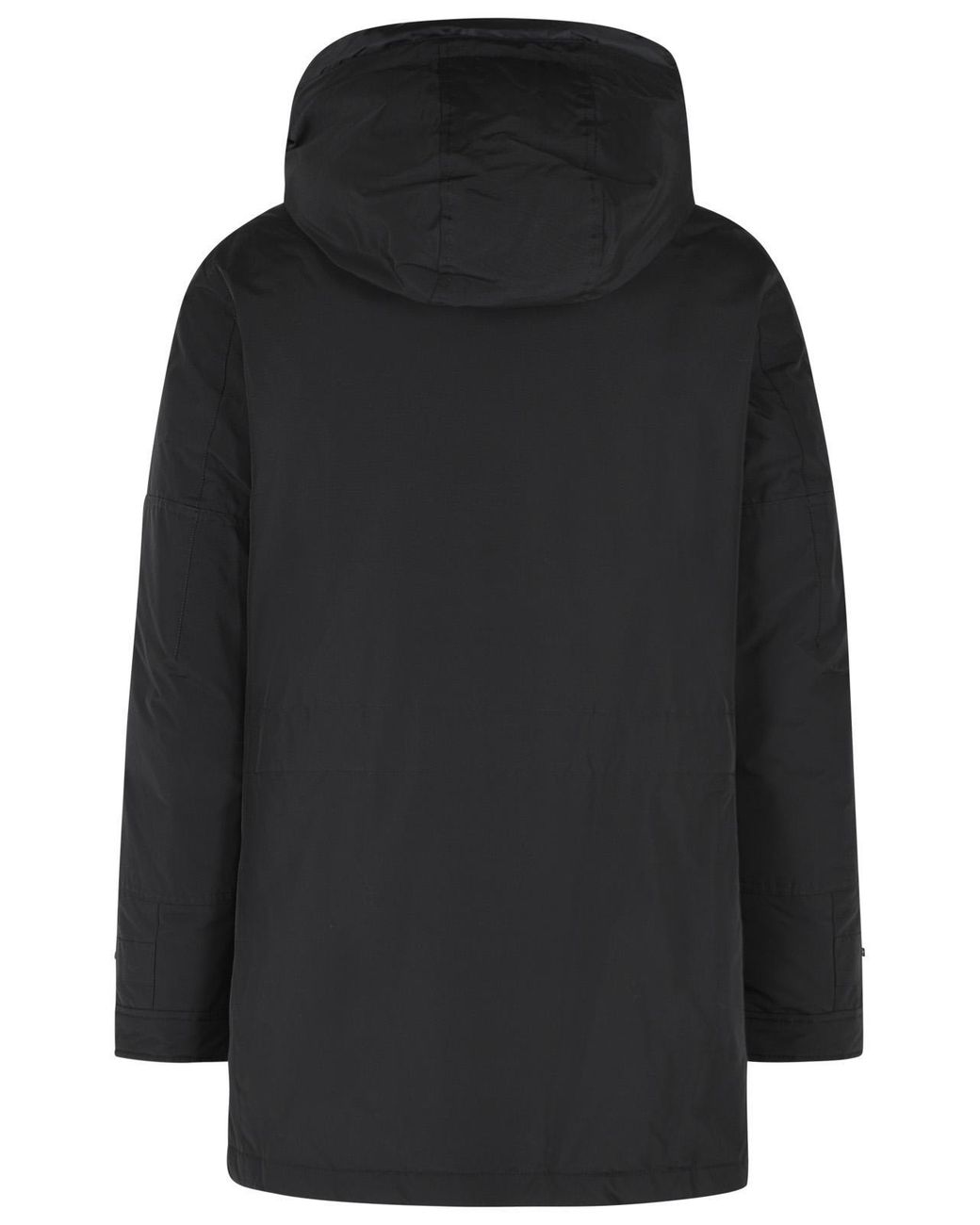 Woolrich Black 'Polar High Collar' Cotton Blend Parka for men