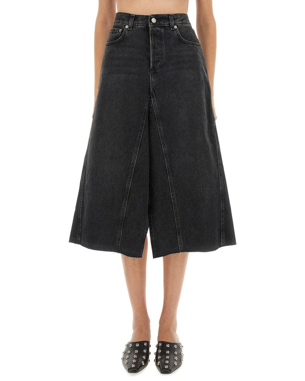 Haikure Black Cotton Skirts