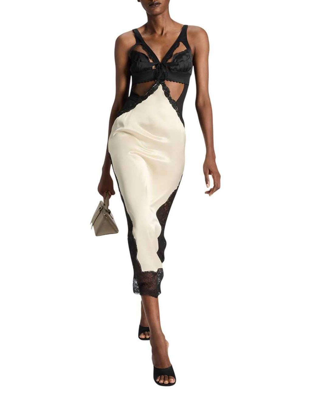 The Attico White And Ivory Midi Dress