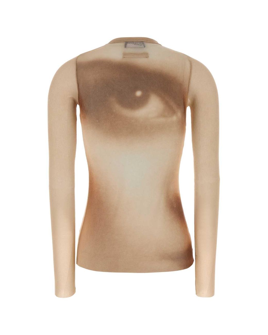 Jean Paul Gaultier Natural Printed Tulle T-Shirt
