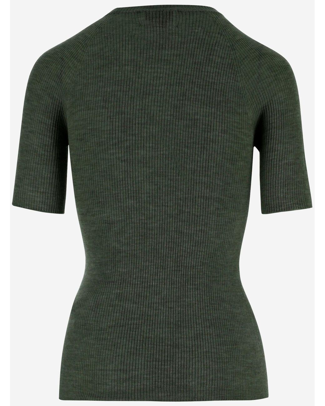 Sa Su Phi Green Cashmere Blend Ribbed T Shirt