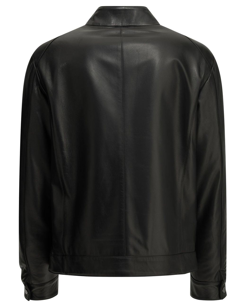 Altum Black Padded Leather Jacket