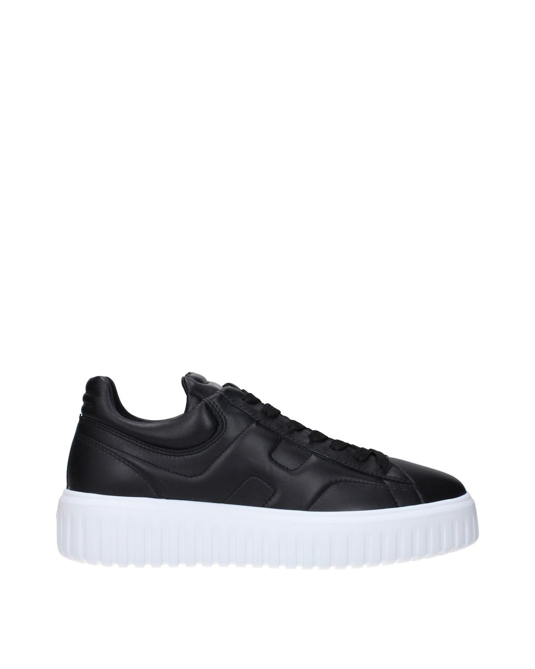 Hogan Blue Sneakers H Stripes Uomo Pelle Nero/Bianco for men