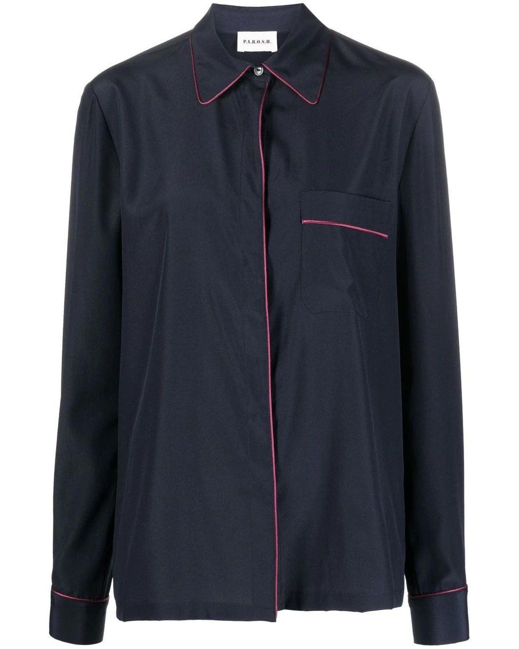 P.A.R.O.S.H. Button-Up Blouse in het Blue