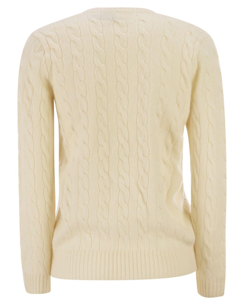 Polo Ralph Lauren Natural Wool And Cashmere Cable Knit Jumper