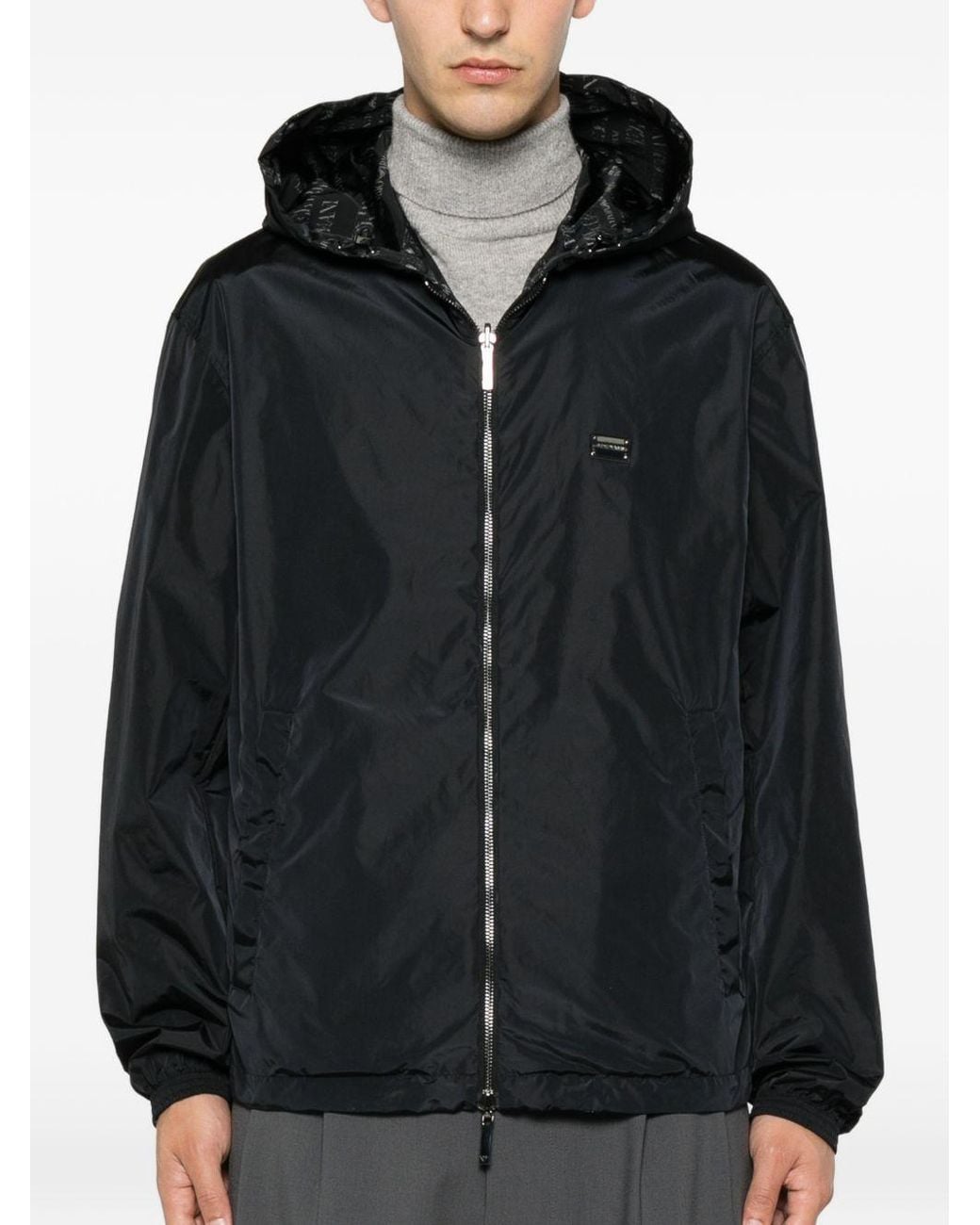 Emporio Armani Black Nylon Bomber Jacket