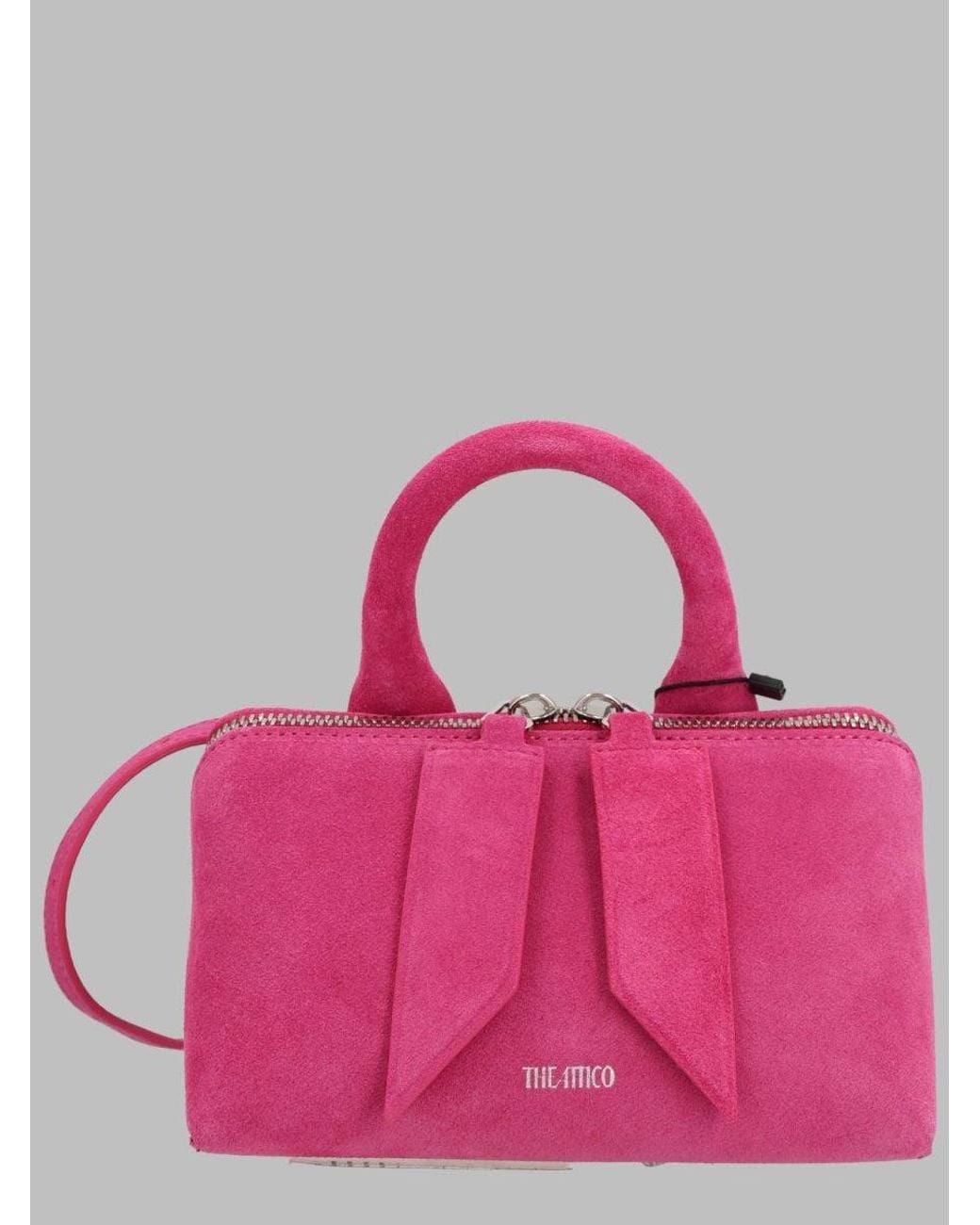 The Attico Pink Mini Top-Handle Crossbody Bag