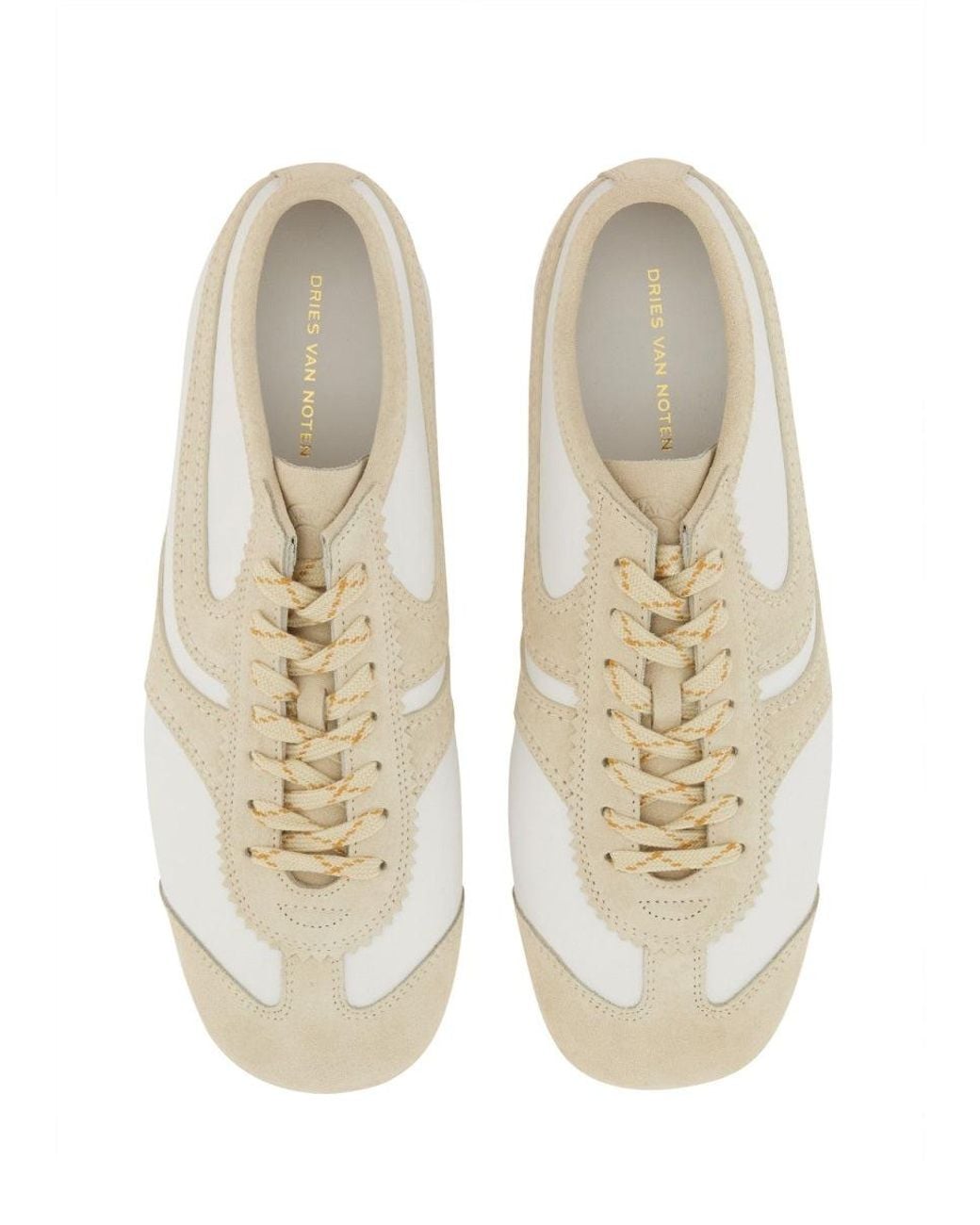 Dries Van Noten White Lace-Up Sneakers for men