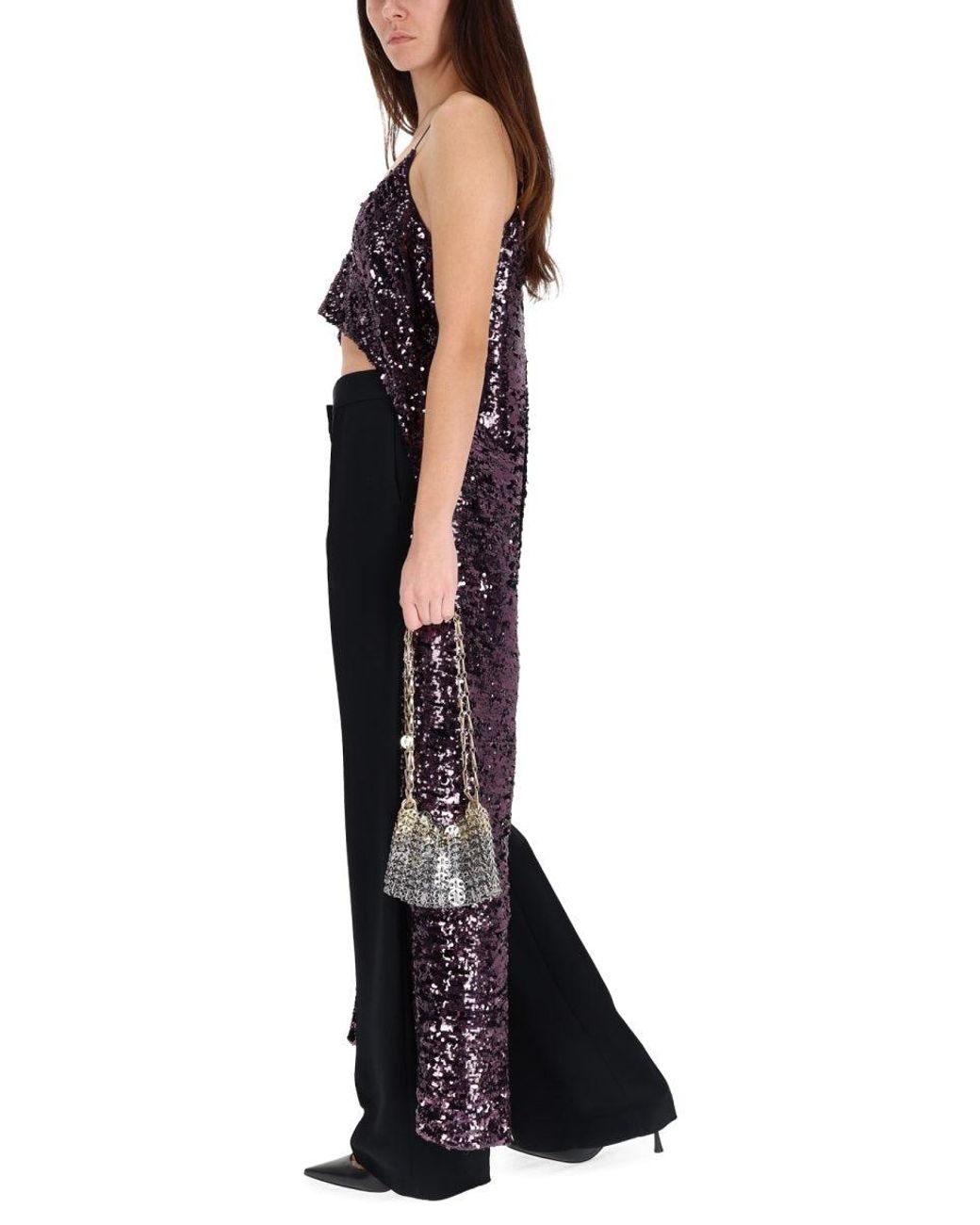 Rabanne Black Polyester Trousers