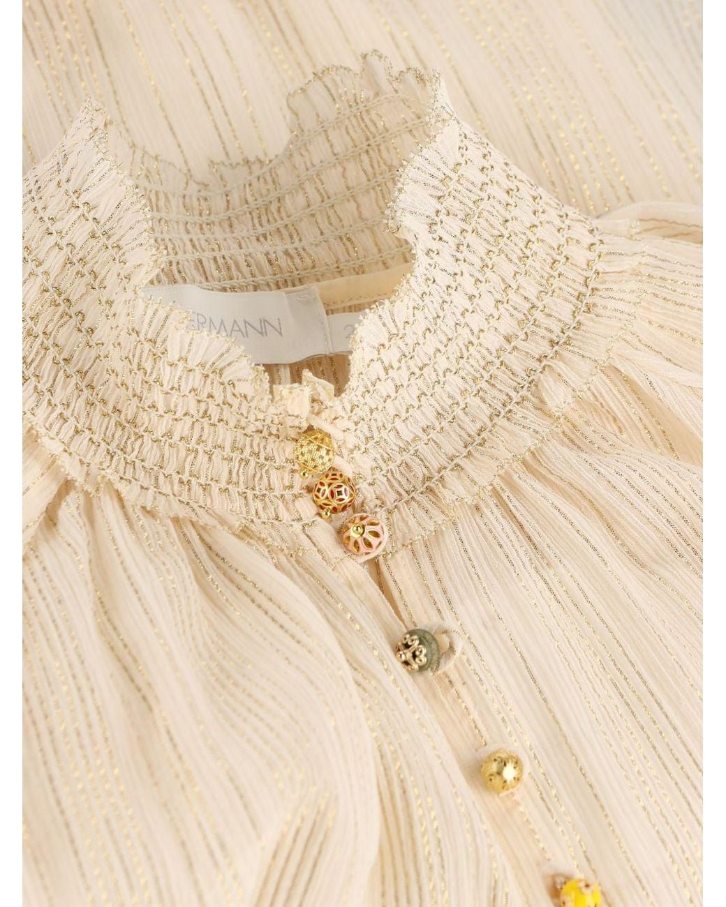 Zimmermann White Aster Cotton Blouse