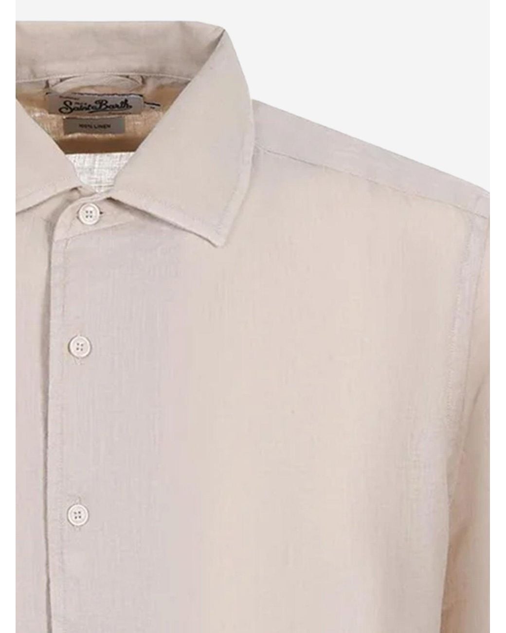 Mc2 Saint Barth Pink Linen Shirt for men