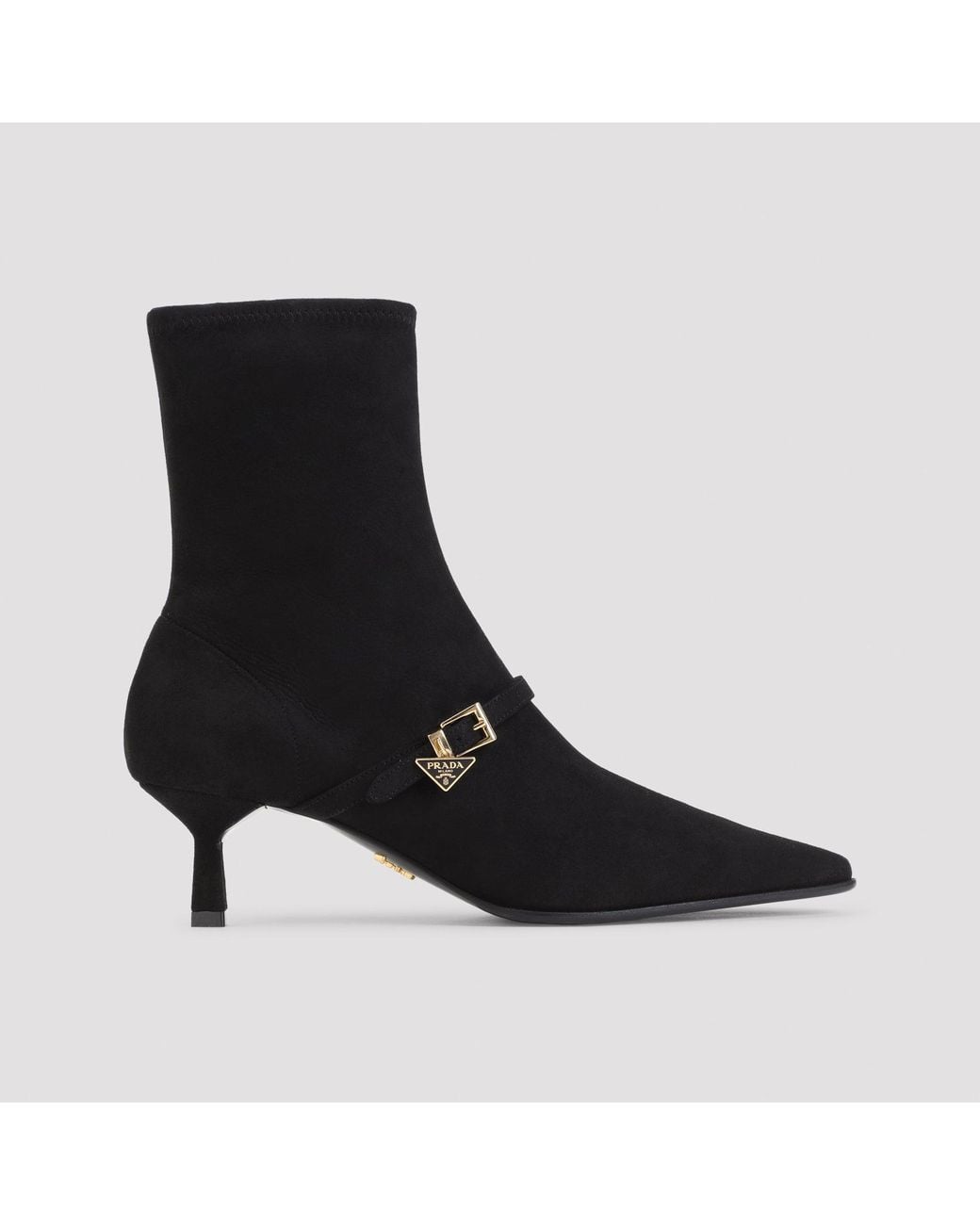 Prada Black Wildlederstiefel