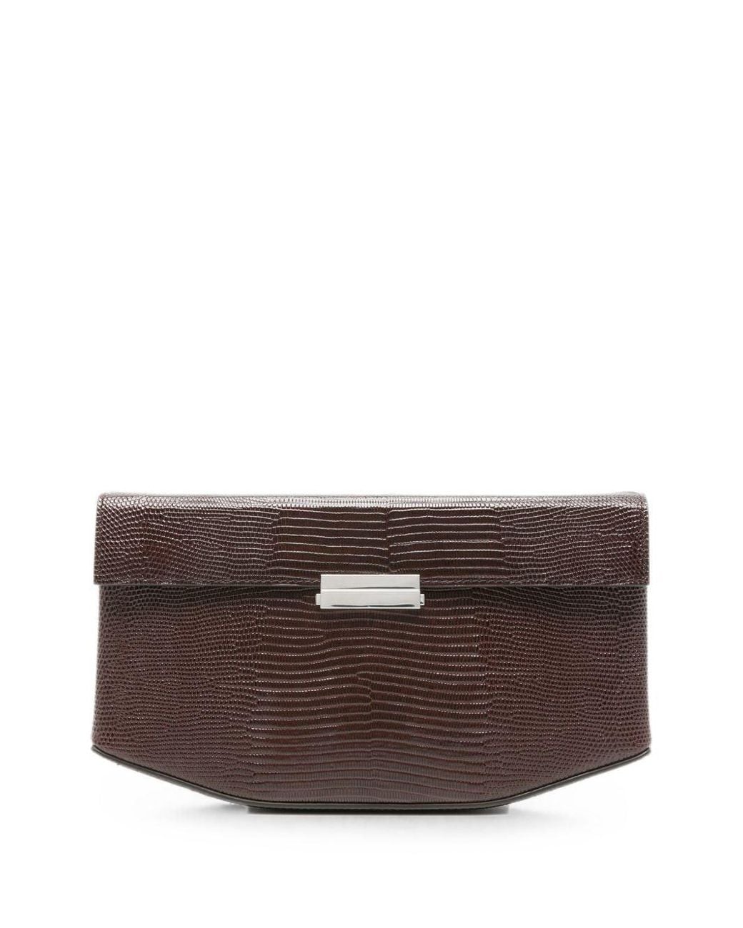 Totême Brown Clip Leather Shoulder Bag