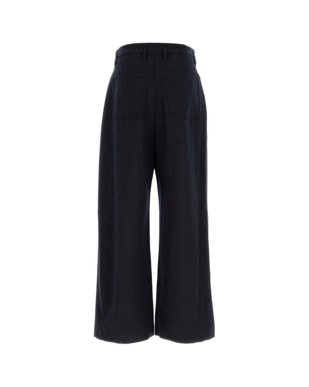 Giorgio Armani Black Midnight Wool Wide-Leg Pant for men